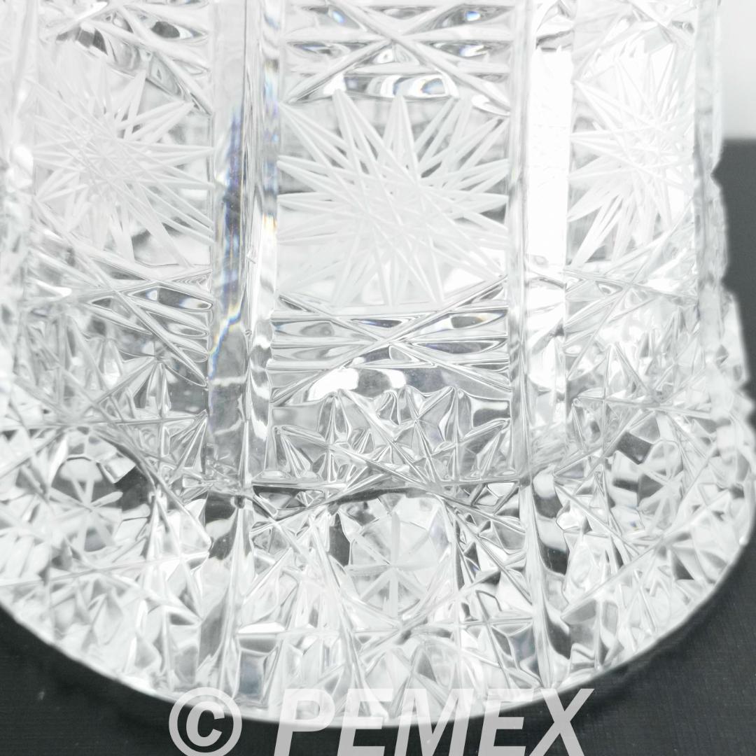 ボヘミア クリスタルガラス 花瓶 トルコ製 箱付き