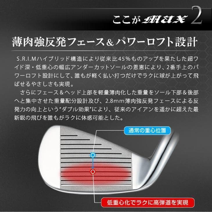 新品マキシマックスアイアン 6本セット 三菱ケミカル製 プレミア飛匠シャフト