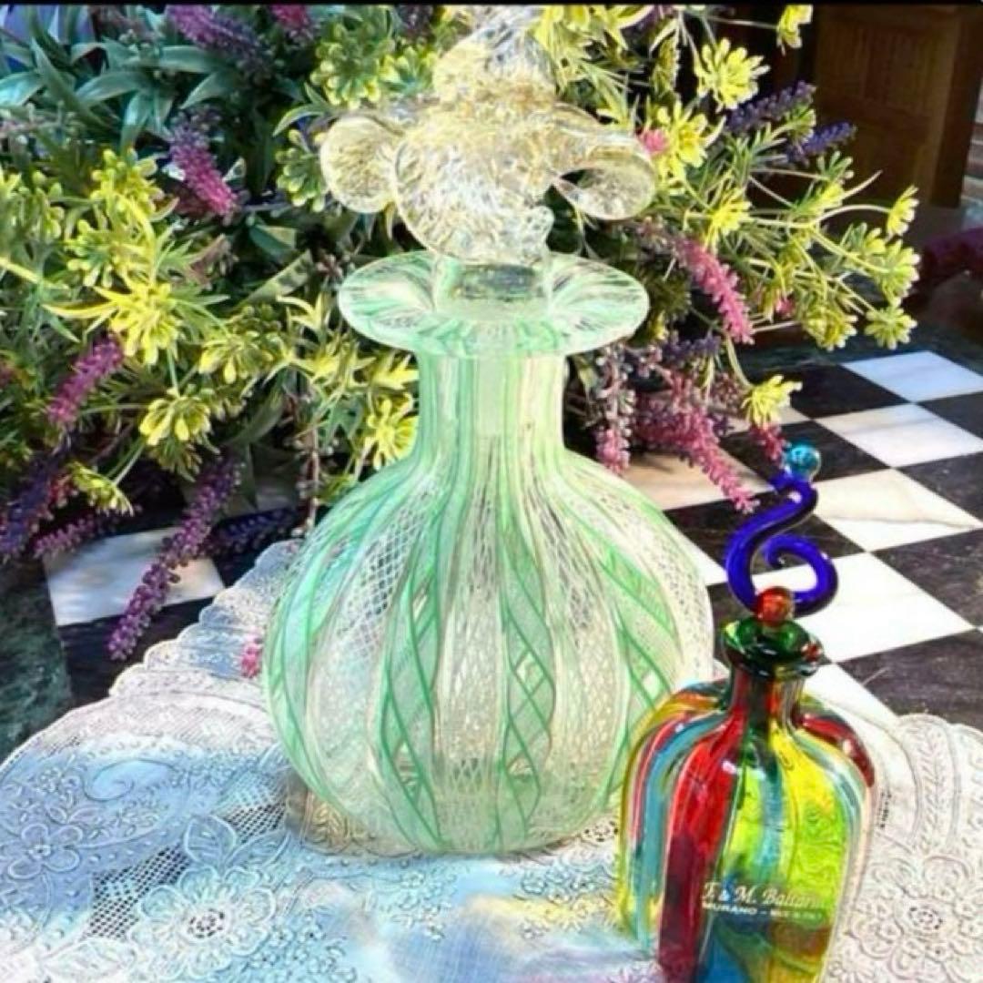 ベネチアングラス レースグラス デキャンター アンティーク