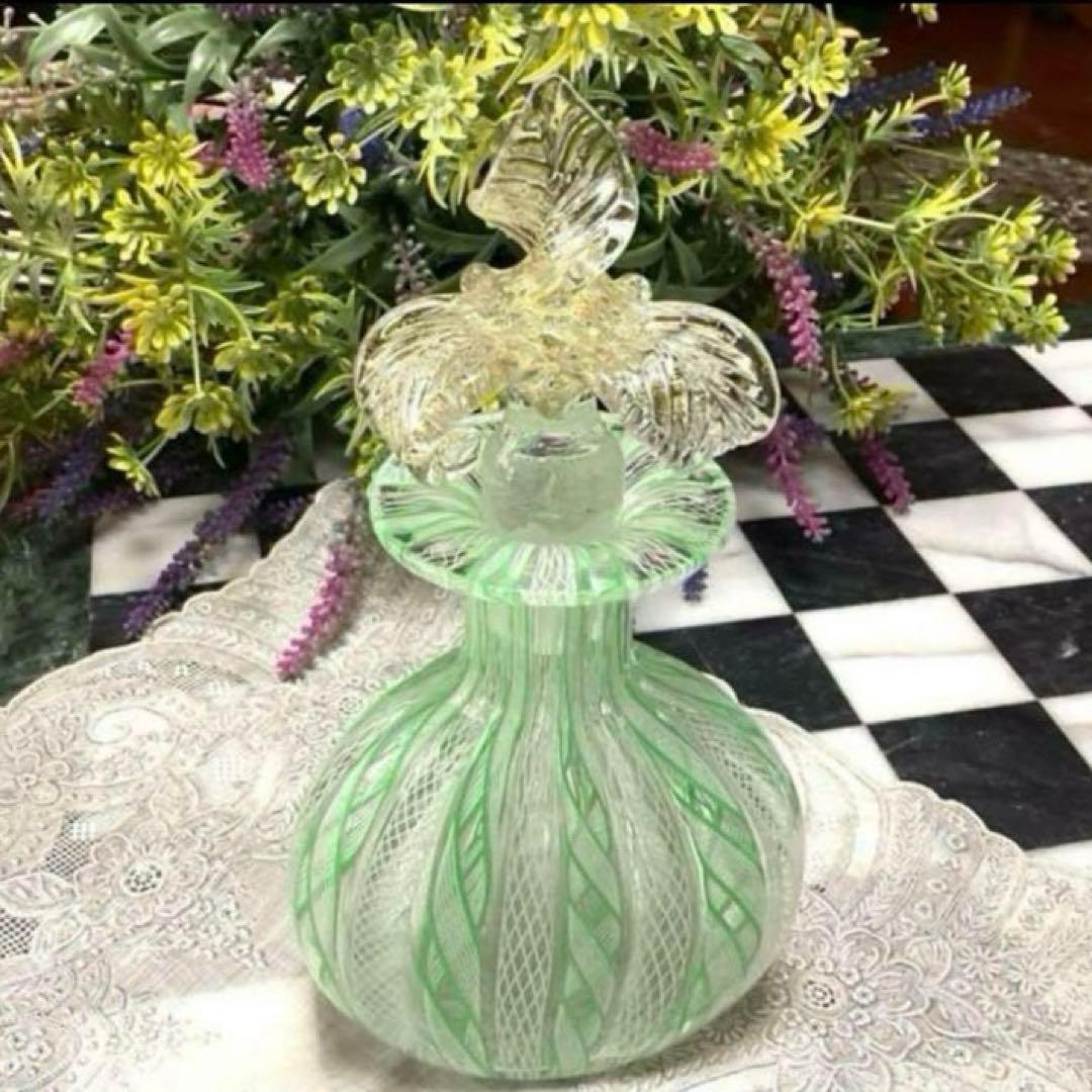 ベネチアングラス レースグラス デキャンター アンティーク