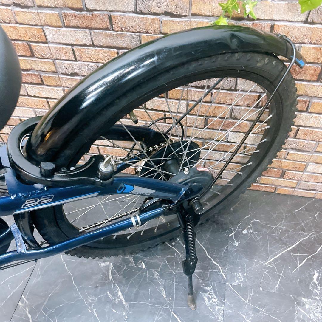 引き取り価格【83】子供用自転車 子供車 STAMEN ブルー系 22インチ